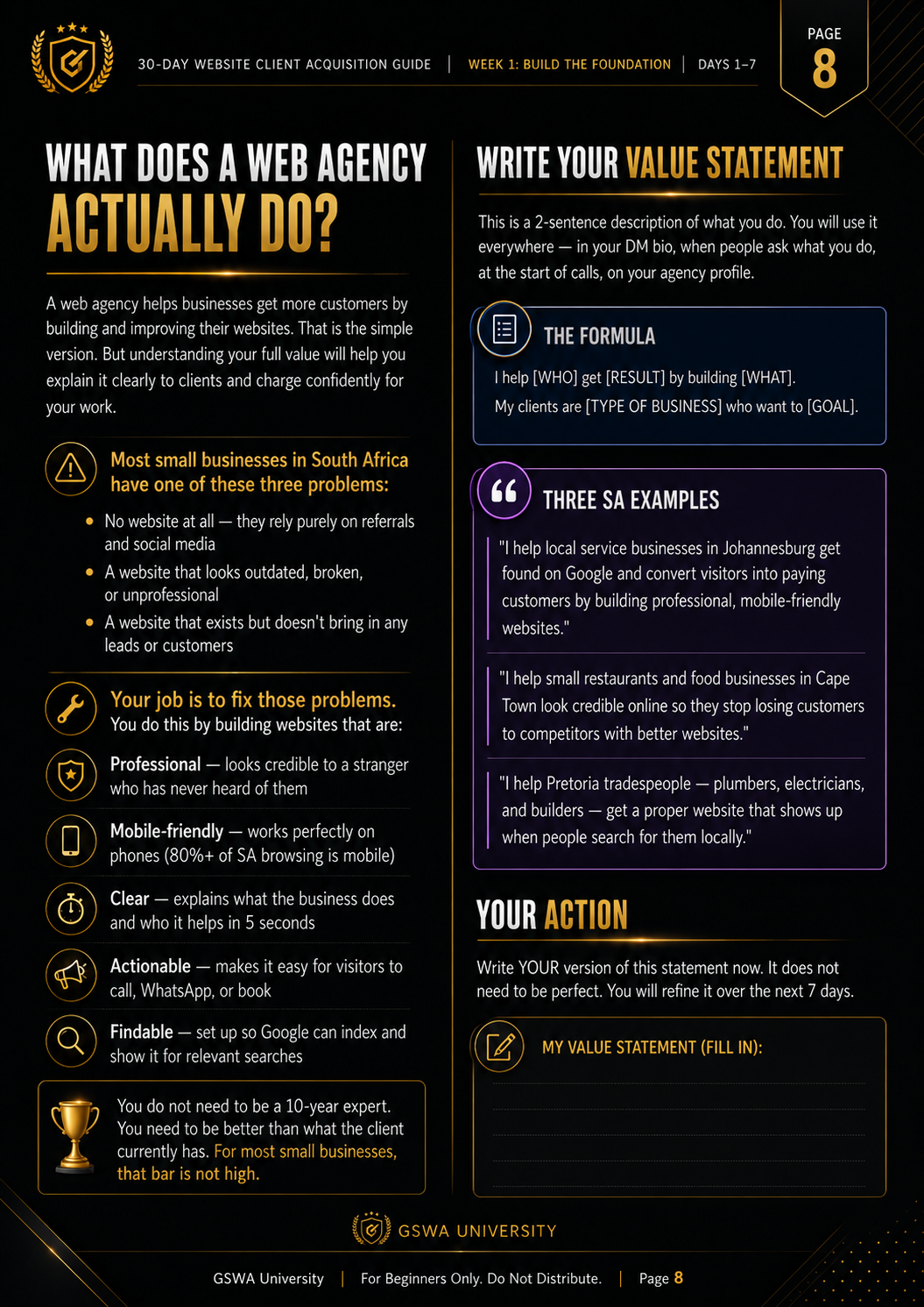 The 30-Day Website Client Acquisition Blueprint preview page 7