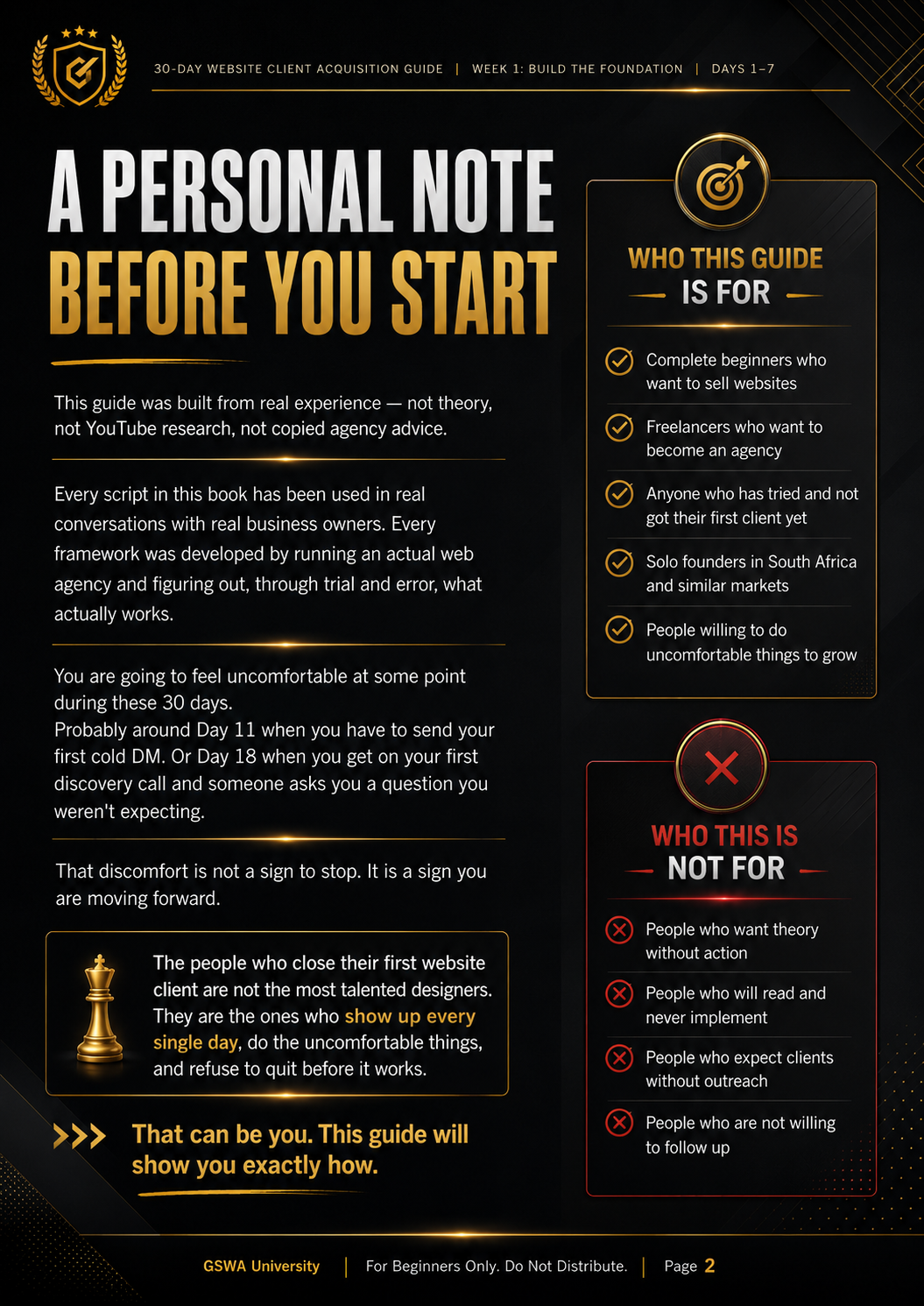 The 30-Day Website Client Acquisition Blueprint preview page 2