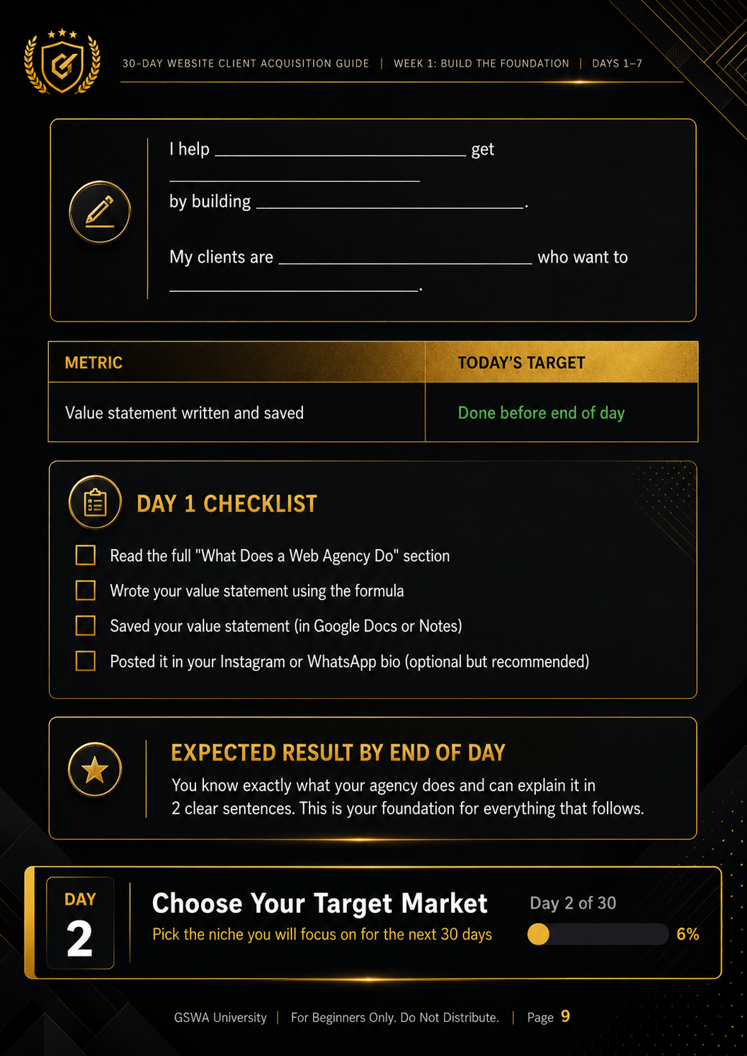 The 30-Day Website Client Acquisition Blueprint preview page 8