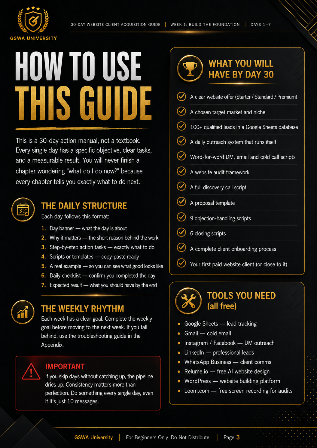 The 30-Day Website Client Acquisition Blueprint preview page 3